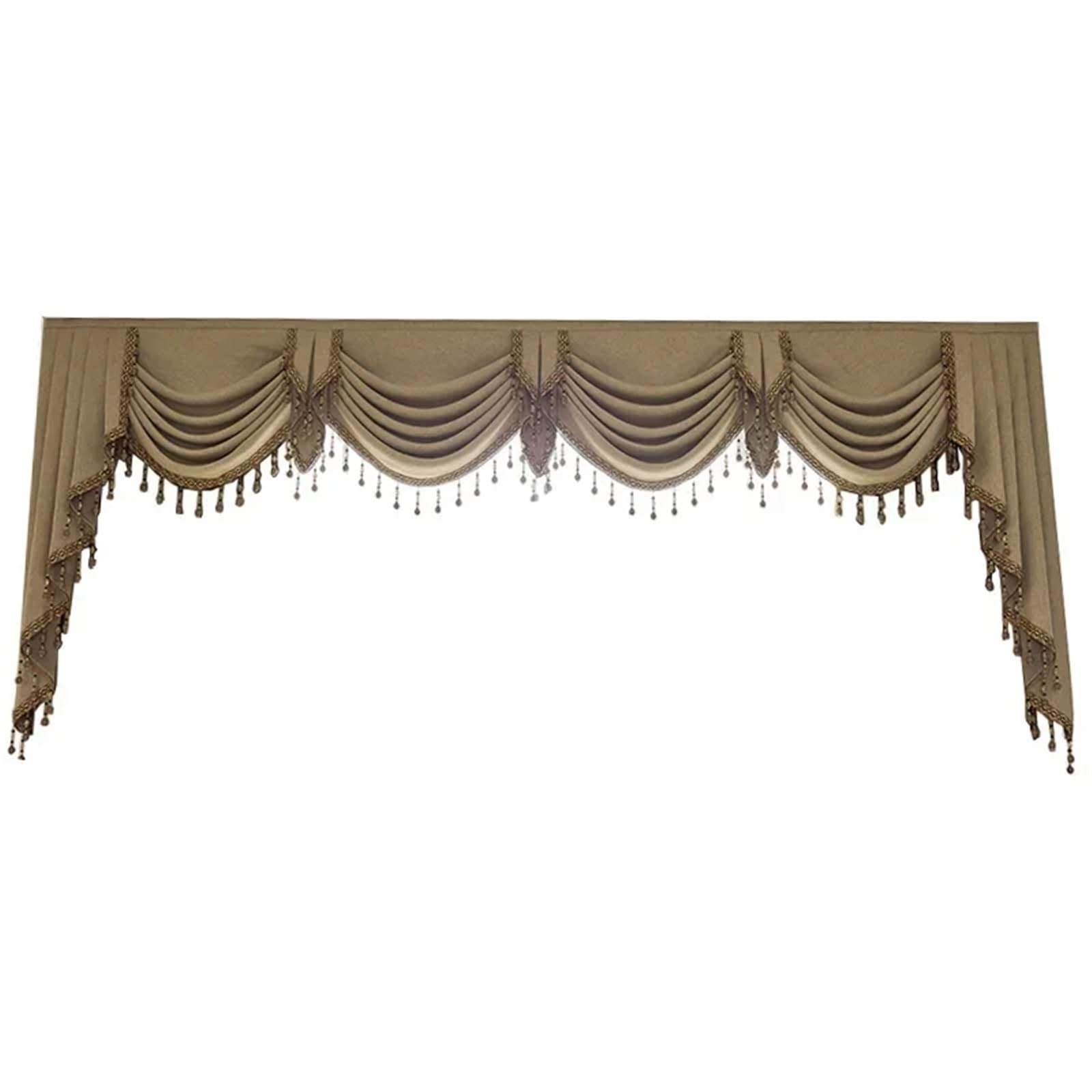 ZHOUXYFDC Swag Valance For Windows Valance Curtains For Living Room Bedroom Two Tone Mosaic Tassel Pendant Valance Multi Color Vintage(Color02,ROD POCKET_1PC WIDTH 150CM)