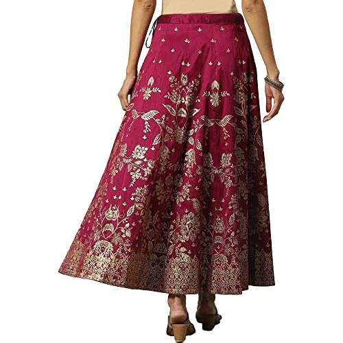 Image of BIBA Women's Poly Cotton Maxi Skirt