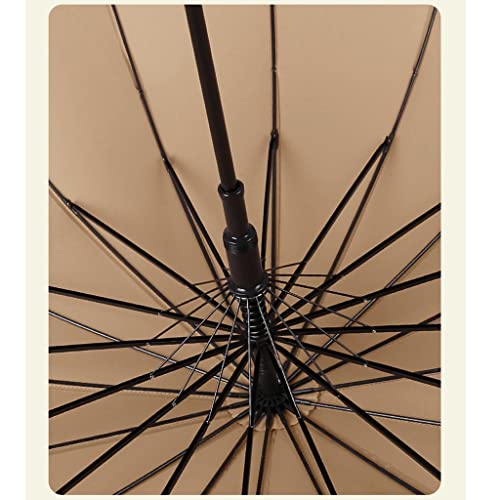 EERINESS Kompaktowy parasol na parasol podróżny duży parasol biznesowy na zewnątrz słoneczny parasol automatyczny prosty długi uchwyt parasol podróżny parasol, Jeden kolor, White