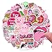 100 Pcs Preppy Stickers Pink Coquette Sticker Pack Aesthetic Themed Vinyl Waterproof Stickes for Water Bottles Laptop Skateboard Luggage Computer