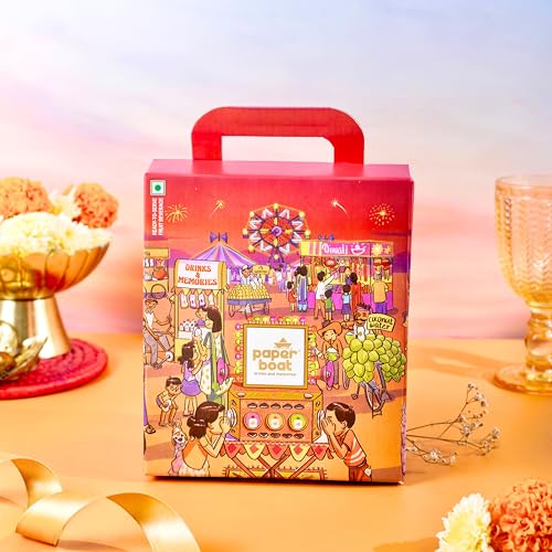 Paper Boat Festive Delight Fruit Drinks Gift Box Pack Of 4 | Festive Gift Box With Fruit Juice Based Drinks| Fruit Drinks Gift Hamper|Aam Ras, Chilli Guava And Jaljeera, Low Sugar Anar For Rs. 99 @ 56 %