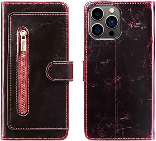 Étui pour iPhone 13 Pro rouge : emportez vos cartes et clés en balade