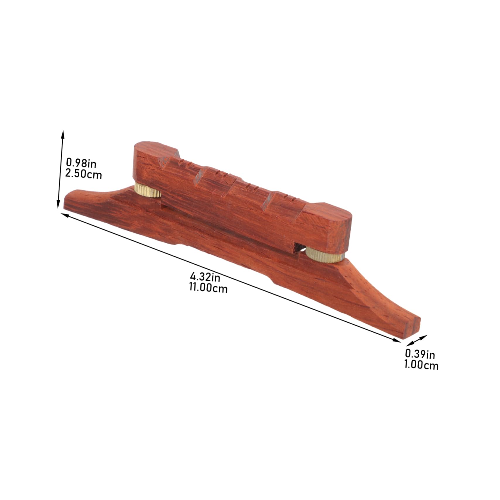 VANZACK Natural Rosewood Mandolin Bridge Replacement Part Durable Accessories for Enhanced Sound for Musicians and Instrument Repairs