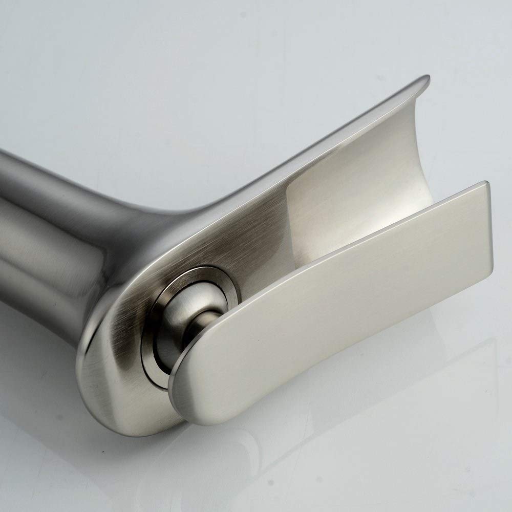 Grifo Monomando Bañera Moderna Grifo de Lavabo frío y Caliente Todo Cobre Grifo Mezclador de Cocina Retro Antióxido Grifo de baño a Prueba de Fugas Gallo Válvula de cerámica Orificio único Caño en