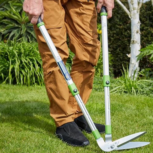 C.K Classic Legend Garden Lawn Edging Shears, Steel Telescopic Long Handled Grass Edge Cutter, Adjustable Gardening Edger Tool for Borders, Professional Heavy Duty Trimmer Clippers, CK Tools G5057 - 7