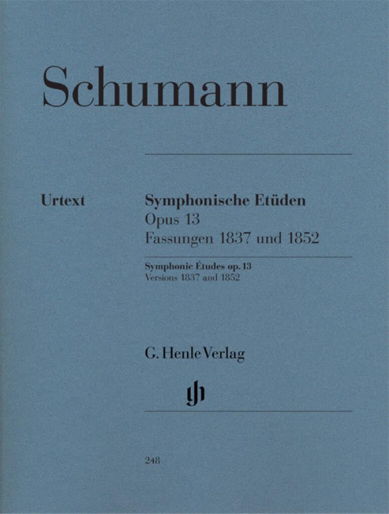 Symphonic Etudes (early and late versions and 5 posthumous versions) op. 13 - piano - (HN 248): Instrumentation: Piano solo
