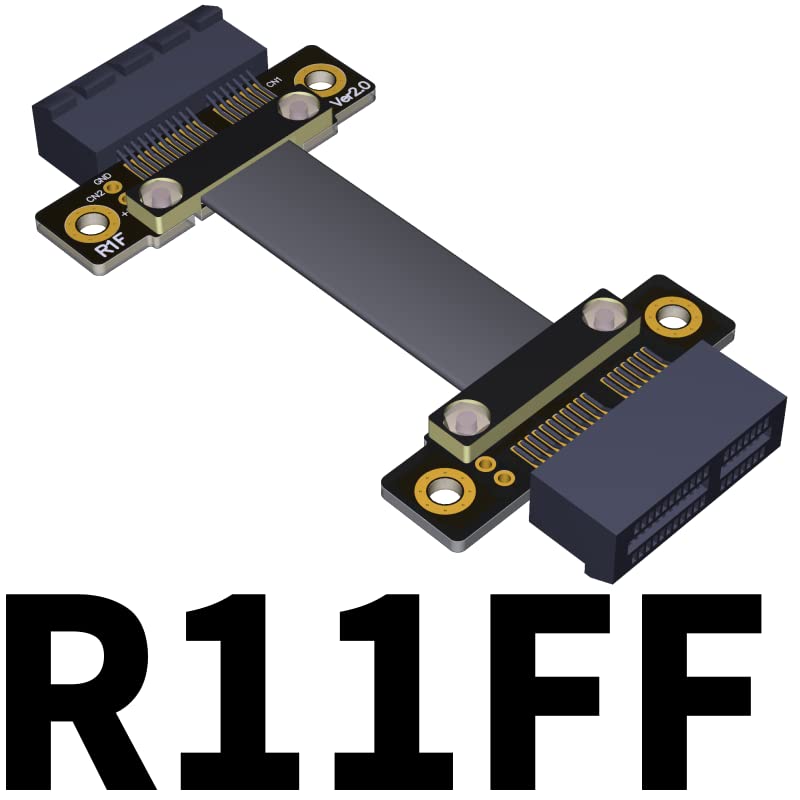 QJJ PCI Express x1 Jumpers para conector de borde, cable de 25cm, modelo R11NS (intercambio de señal Tx a Rx) miniatura 3