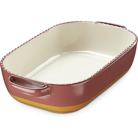LIFVER Baking Dish, 75 oz Ceramic Baking Dishes for Oven, Ceramic Bakeware, Casserole Dish, Rectangular Lasagna Pan Deep, Porcelain Baking Pan for Cooking, Cake, Banquet , Lasagna and Dinner, Oven Safe, 11.5X 7.5 Inch