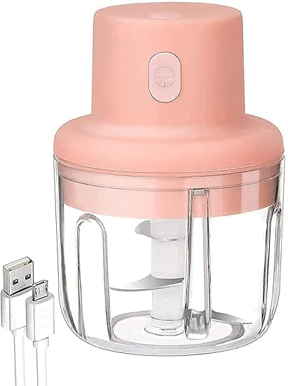 JHUIL-250ml Mini Electric Chopper with USB Charging Cable & Manual for Chop Onion, Ginger, Vegetable, Pepper, Spice, Meat, Baby Food Garlic Machine(Pack of 3)