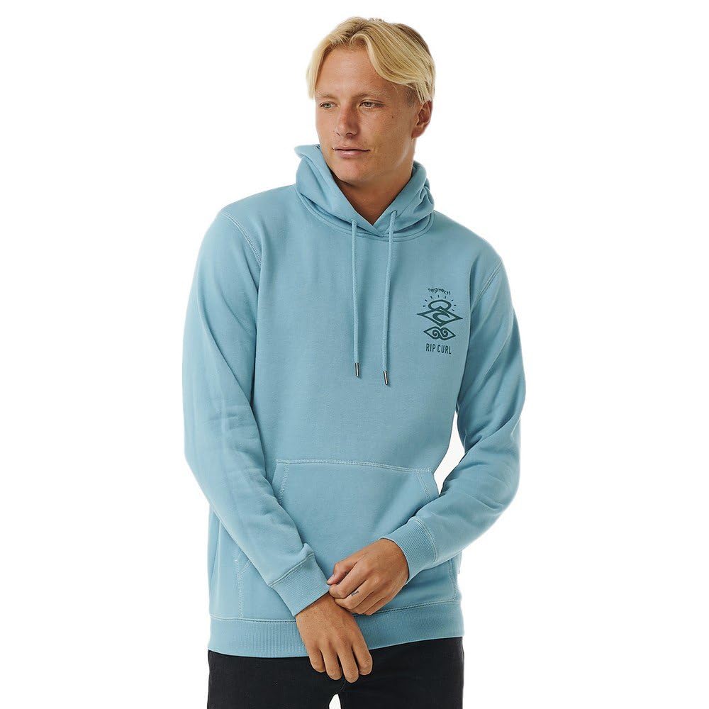 RIP CURL Search Icon Mens Hooded Fleece - Dusty Blue