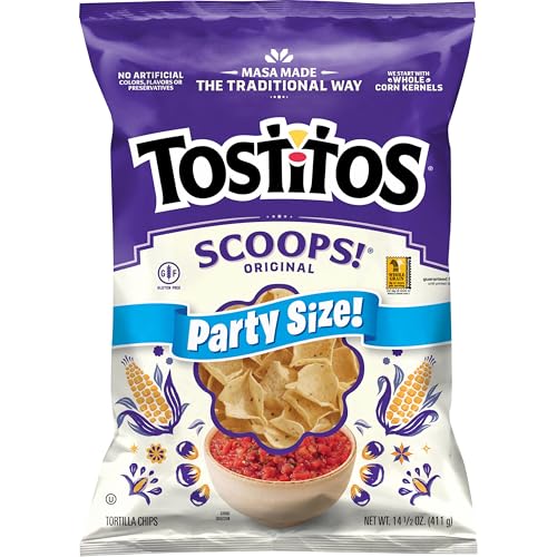 Tostitos Scoops Tortilla Chips Party Size Bag, 14.5 Oz