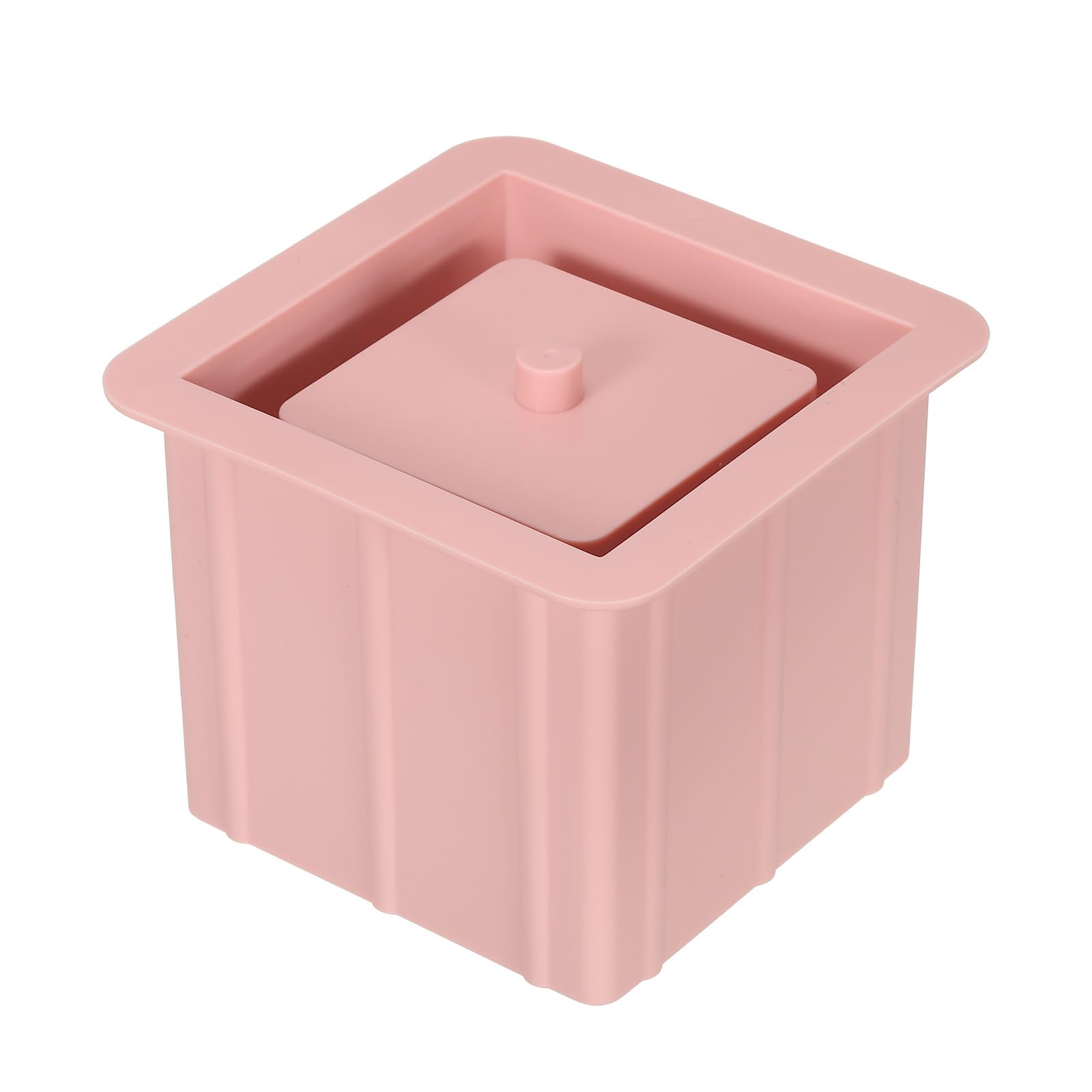 PATIKIL Silicone Planter Mould, Square Flower Pot Moulds DIY Succulent Plants Candle Holder for Home Garden Decor, Pink