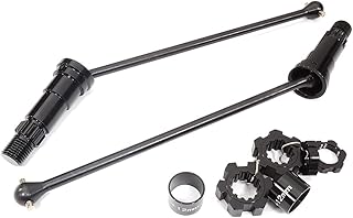C27072BLACK Universal Drive Shafts w/ +12mm Ext. Stub Axles (2) for Traxxas X-Maxx 4X4