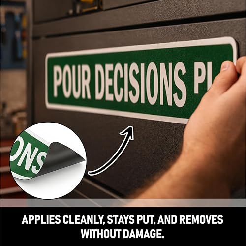 Imán decorativo para bar con texto 'Pour Decisions Place' 18x4.5 in miniatura 2
