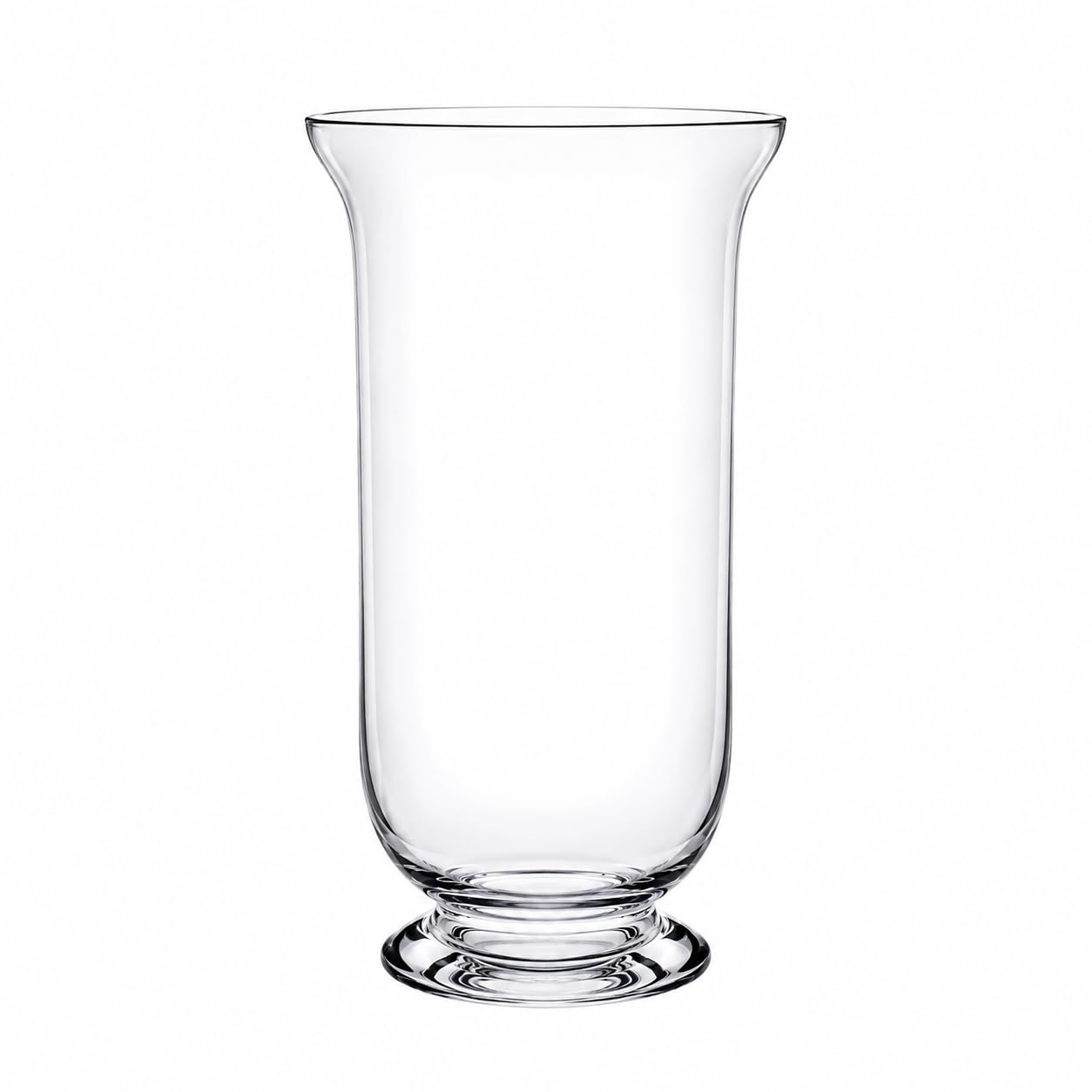 Floralcraft® 25cm Tall Glass Hurricane Vase, Storm Lanterns Candle Holder for Home Decoration Wedding Centrepiece