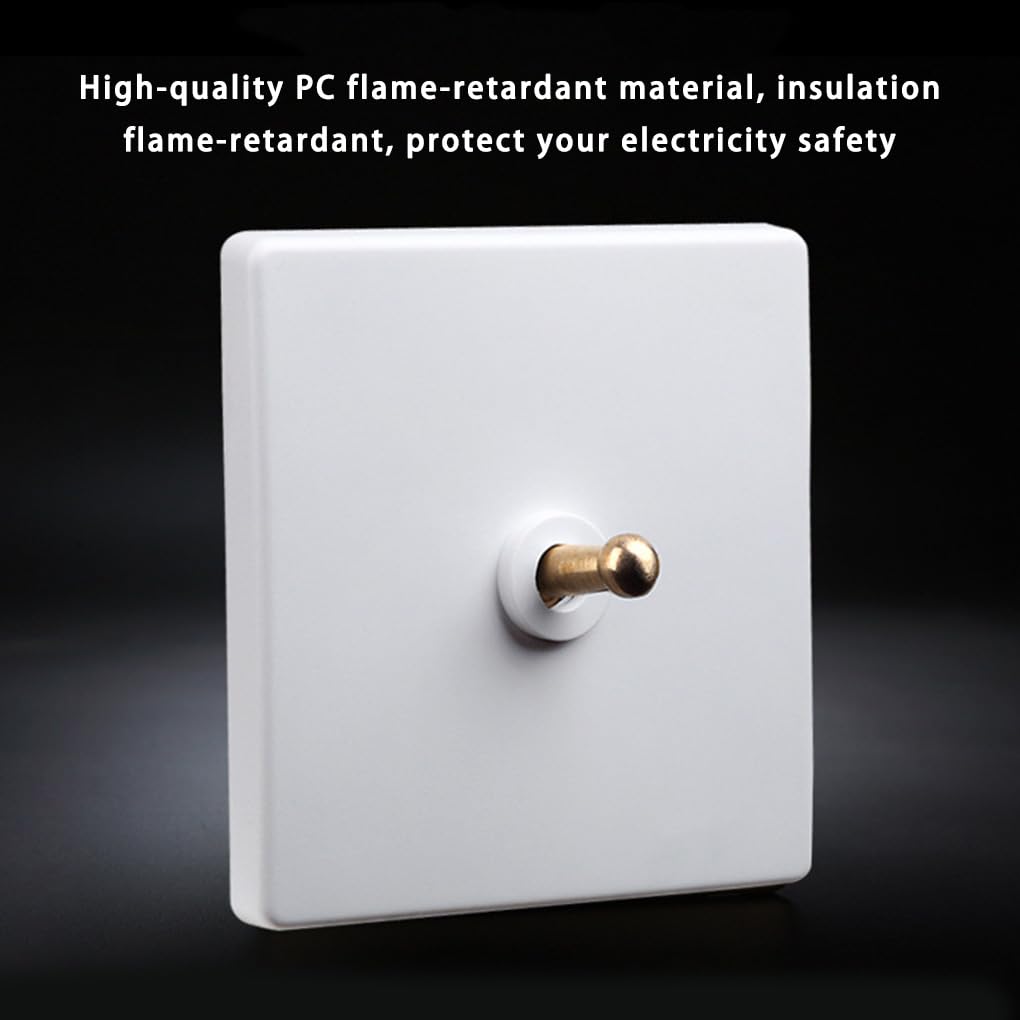Schalter Wandtaster Steckdose Hebel Toggle Control Weiß Verbesserung Antik Haushalt Messing Lampe Panel Zubehör Versorgungsstecker 2 Typ 2