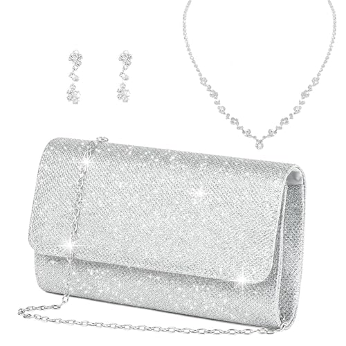 Kettentasche, Clutch Silber, Silberne Schuhe Damen, Silberne...
