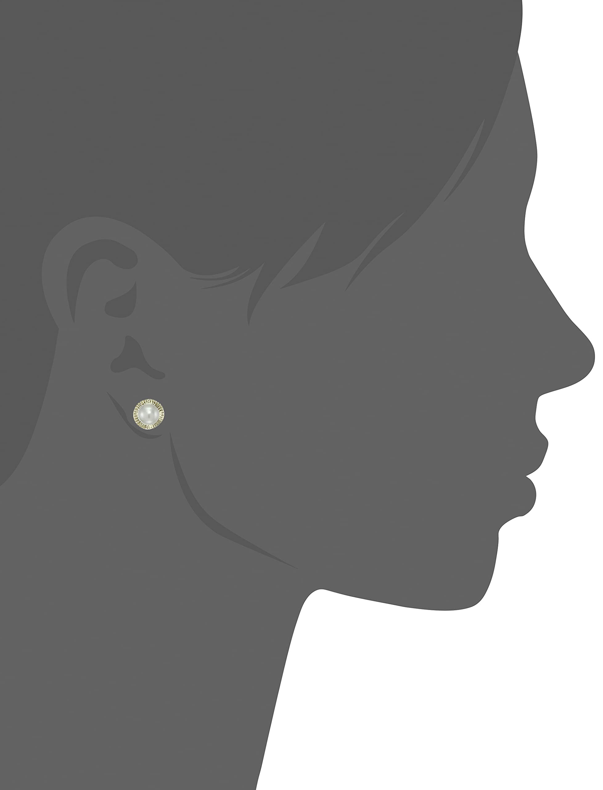 Tone Highlighted Pearl Stud Earring