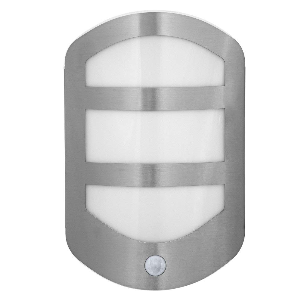 LEDVANCE Applique et plafonnier LED, luminaire design en optique plate pour extérieur avec détecteur de mouvement, blanc chaud (3000K), 13W, ENDURA STYLE PLATE WALL SENSOR