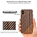 TENDLIN Compatible with iPhone Xs Max Case Wood Grain Outside Design and Flexible TPU Silicone Hybrid Slim Case Compatible with iPhone Xs Max (Wood & Leather)