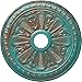 Ekena Millwork CM23BICGS Bristol Ceiling Medallion, 23 1/2"OD x 3 7/8"ID x 1"P, Hand-Painted Copper Green Patina