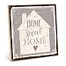 TypeStoff Holzschild mit Spruch – Home Sweet Home – im Vintage-Look mit Zitat als Geschenk und Dekoration (Größe: 19,5 x 19,5 cm)