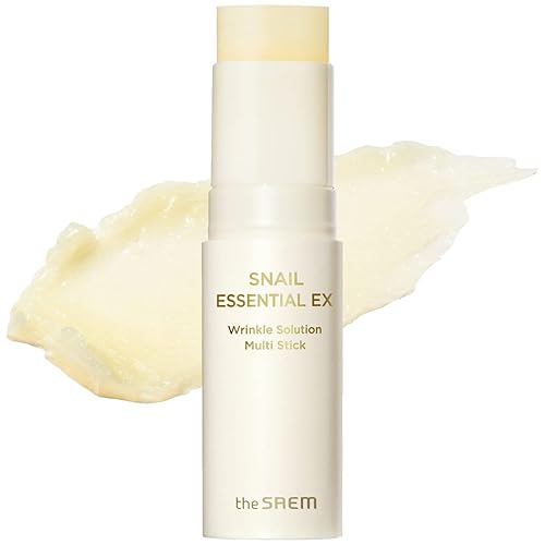 THESAEM Snail Essential EX Wrinkle Solution - Bálsamo multiusos en barra - Antienvejecimiento e hidratante - Tratamiento facial y ocular - Con