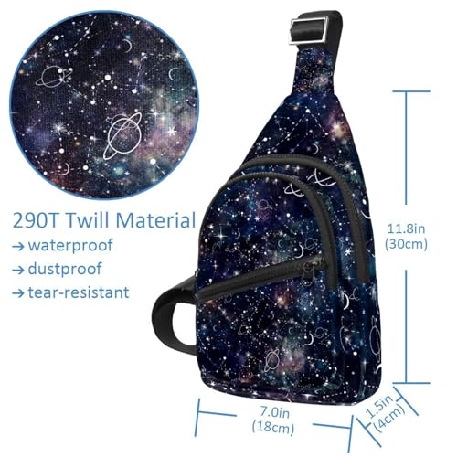 Mochila cruzada galaxia compacta de 30x18cm con diseño ergonómico 5