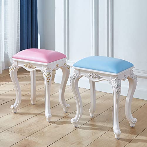 Chaise de banc rembourrée rétro en bois pour coiffeuse de chambre - 7