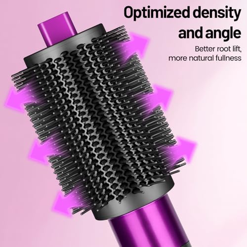 Image of Upgraded 3-INCH Large Round Brush for Dyson Airwrap Attachments | 3Inch Large Barrel, Round Volumizing Brush, for Dyson Air wrap Attachment, Flexible Bristles for Volume Smooth Curling, Rose