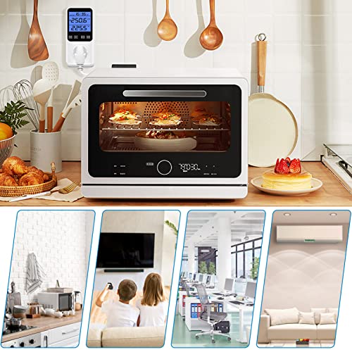 Stromzähler Für Balkonkraftwerk, Stromverbrauchsmesser Mit 14 Überwachungsmodi 3680W Und Überlastsicherung, Stromzähler Zur Messung Mini-PV-Anlage