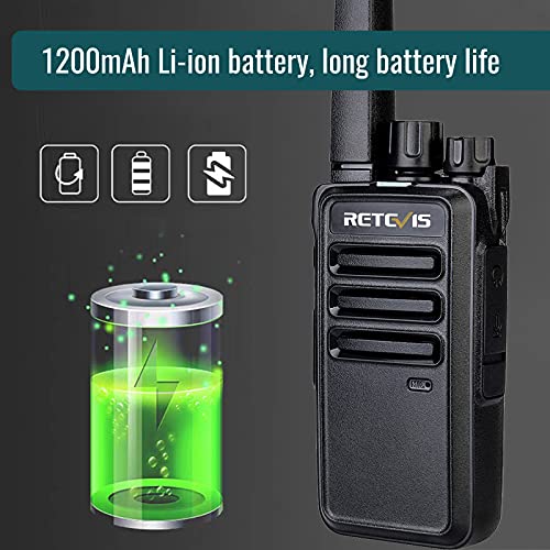 Retevis Rt68 Walkie Talkies With Earpiece, Portable Frs Two-Way Radios Rechargeable, With 6 Way Multi Unit Charger, Hands Free, Long Range, Rugged 2 Way Radios 6 Pack For Adults School Manufacturing #TOP5
