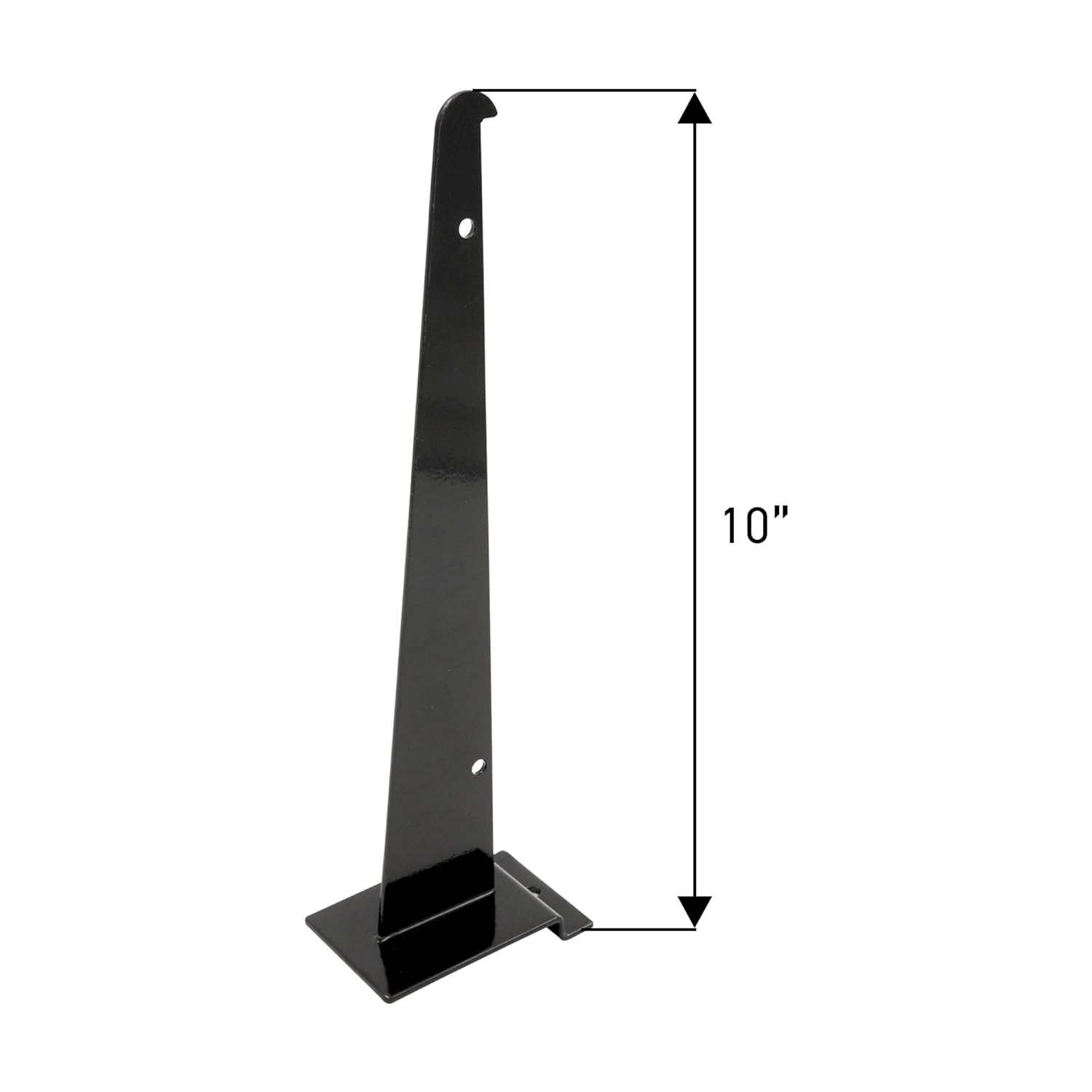 SSWBasics 10 inch Black Shelf Brackets - 10 PK - Sturdy Metal Slatwall Accessories