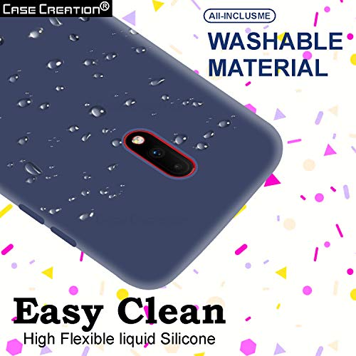 Image of Case Creation Luxurious OG Series for Oneplus 7 Case Cover,Anti-Dirty Slim Case Frosted Matte Cute Candy TPU Raised Bezel (Splash of Color) Back Cover for Oneplus7 -Navy Blue