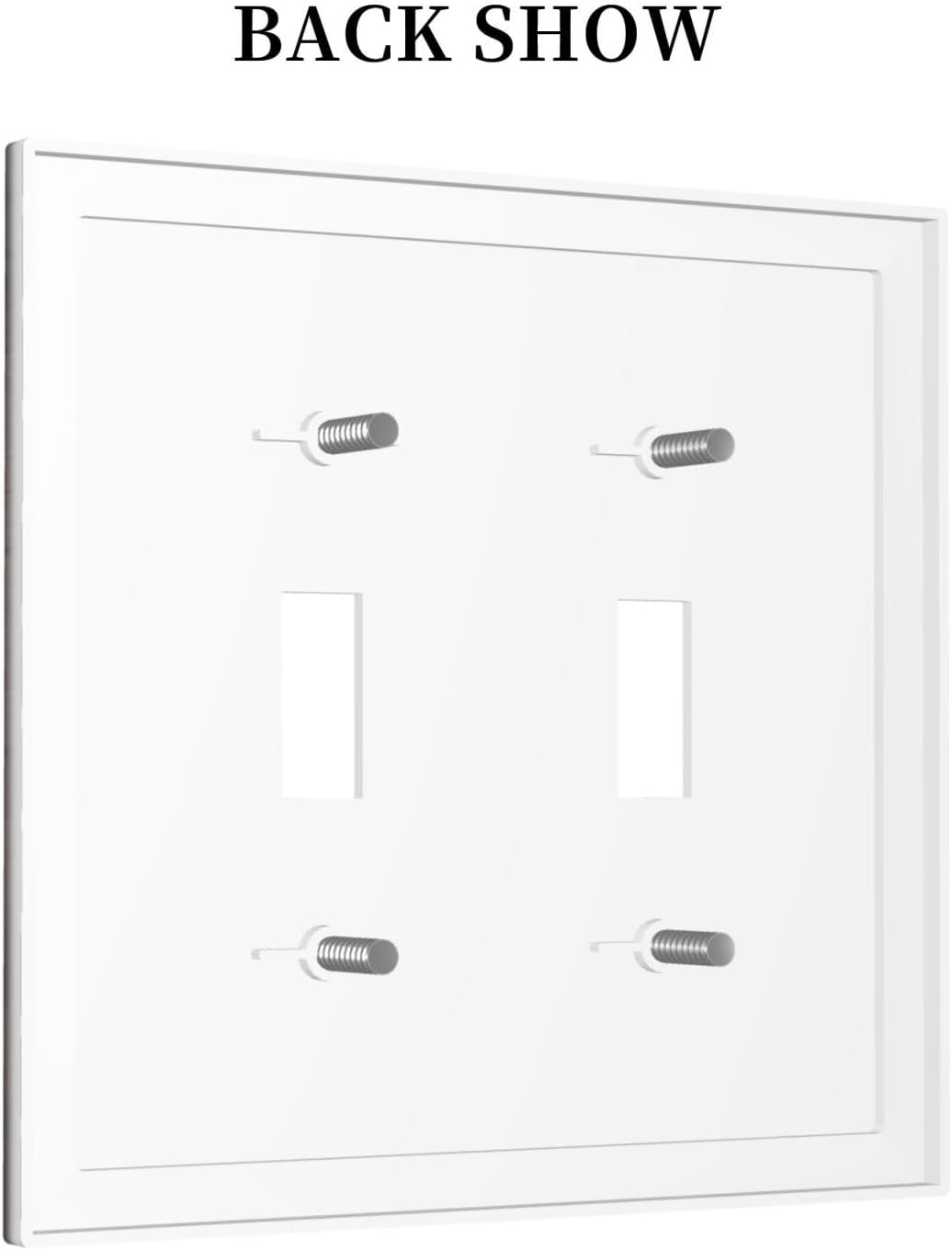 Decorative Outlet Covers Brown Country Barn Door Retro Wood Plank 2 Gang Wall Plate Double Toggle Light Switch Cover GFCI Receptacle Electrical Switchplate for Farmhouse Cabin Decor（2Pack）