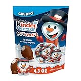 Kinder Chocolate Snowmen, Milk Chocolate with Creamy Milky Filling, Individually Wrapped Chocolate Candy, 4.3 oz