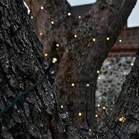 Elan Outdoor Garden Solar Powered LED Fairy String Lights - Warm White 200 LEDs Cover