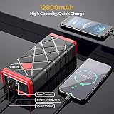 AIZICO Car Battery Jump Starter, 1500A Peak 12800mAh Lithium Car Starter for Cars, Trucks and SUV up to 8L Gas/6.5L Diesel Engine, Portable 12V Auto Booster Pack with Type-C, USB Quick Charge 3.0 - 3