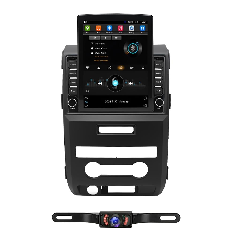9.7" android 13 car stereo radio w/wireless carplay&android auto for ford f150 2009-2014,double din touchscreen ips car radio receiver,built-in wifi gps steering wheel control bluetooth backup camera