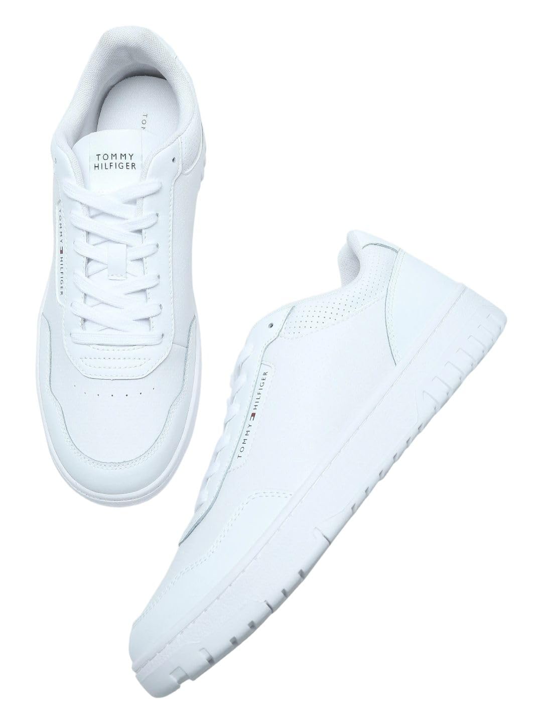 tommy hilfiger Solid Black Cotton Sneakers-picture-39