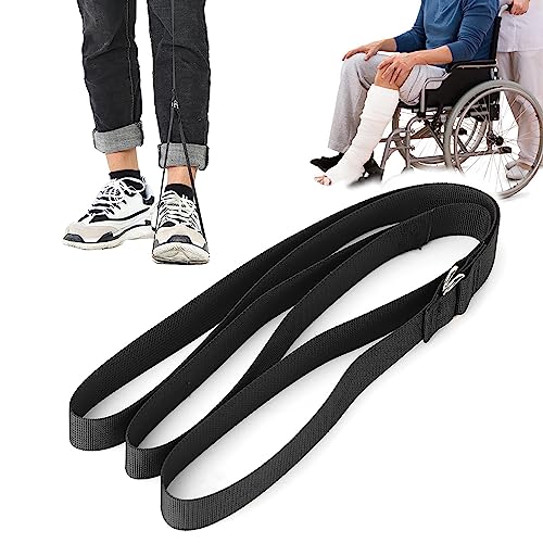 Leg Lifter Strap, 65 Inch Nylon Leg Lifter Strap with Foot Strip, Mobility Aids Disability, Mobility Tool for Adult, Senior, Elderly, Handicap, Disability