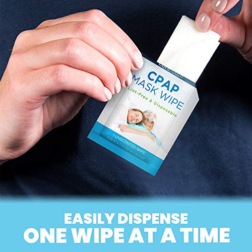 Care Touch CPAP Travel Mask Wipes - 25 Individually Wrapped CPAP Wipes - Unscented - Cleans CPAP, BiPAP, or Other Pap Masks - Thumbnail 3