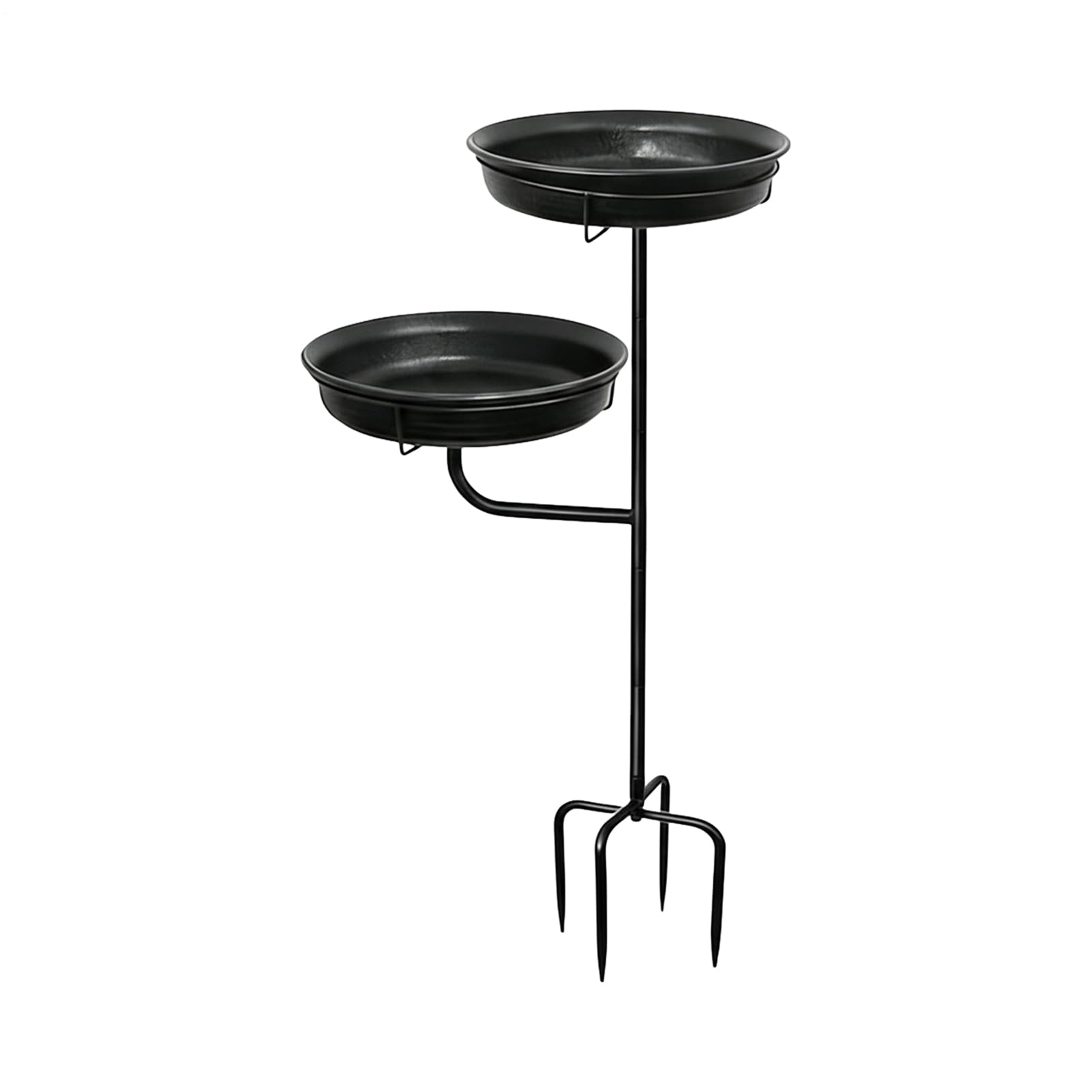 Bebedero para Pájaros Exterior Cuenco De Pie De Metal | con Base de Estaca de 4 Púas para Soporte de Bebedero en Exterior, Jardín, Patio, Terraza, Pabellón, Decoración de Césped,