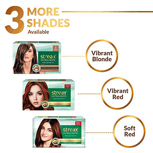 Image of Streax Ultralights Highlighting Kit - 60g (Pack of 3) (Vibrant Red)