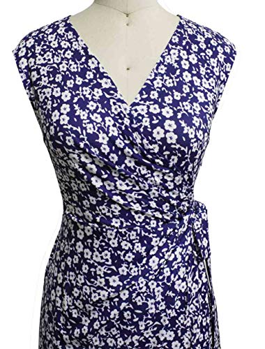 Image of Berydress Women's Vintage V-Neck Sheath Casual Party Work Faux Black Wrap Dress
