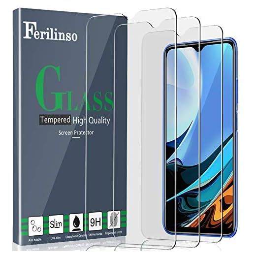 Ferilinso Panzerglas Schutzfolie für Xiaomi Redmi 9T, [3 Stück] Gehärtetes Glass Displayschutzfolie Panzerglas Hartglas Panzerglas für Xiaomi Redmi 9T / Poco M3 / Redmi 9C