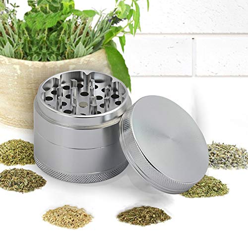 woleyi 4 kamers draagbare aluminium kruidenmolen met pollenschraper (55 mm) - Image 8