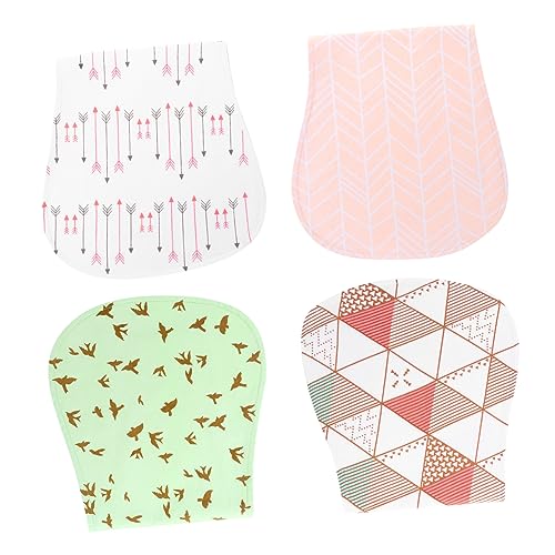 Kisangel 4 Piezas Toalla De Lactancia Babero De Algodón Toalla Para Eructar Babero Para Eructar Paños Para Eructar Infantil Baberos De Toalla De Bebé Babero De Bebé Algodón