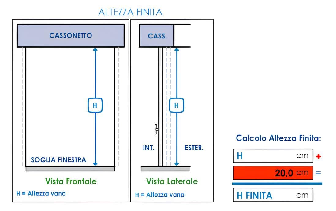 Tapparella avvolgibile in PVC personalizzabile su misura - colore a scelta
