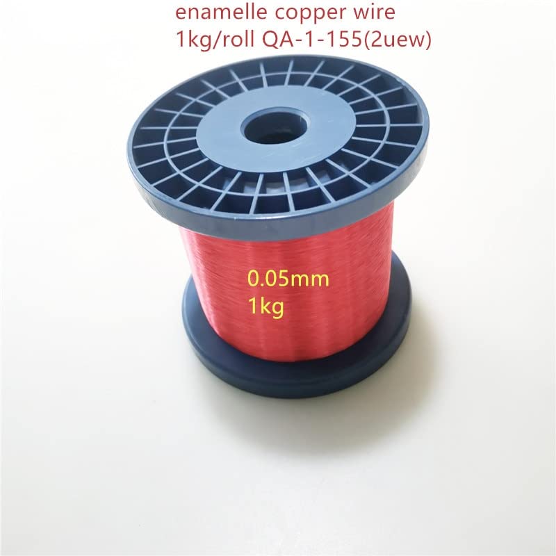 Aurorad 1kg/roll Enameled Copper Wire 0.04mm 0.2mm 0.3mm 1.5mm Magnet Wire Magnetic Coil Winding For Electromagnet Motor Inductance DIY (Size : 0.05mm 1kg)
